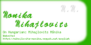 monika mihajlovits business card