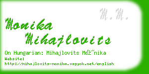 monika mihajlovits business card